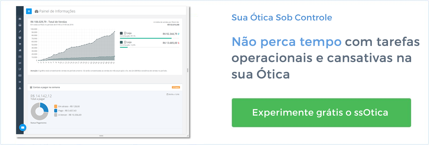 Chega de tarefas operacionais na sua Otica